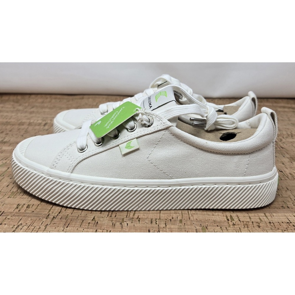 CARIUMA OCA Low Top Off-White Canvas Sneakers Men's US 4.5 Womens 6 Shoes - Picture 6 of 11
